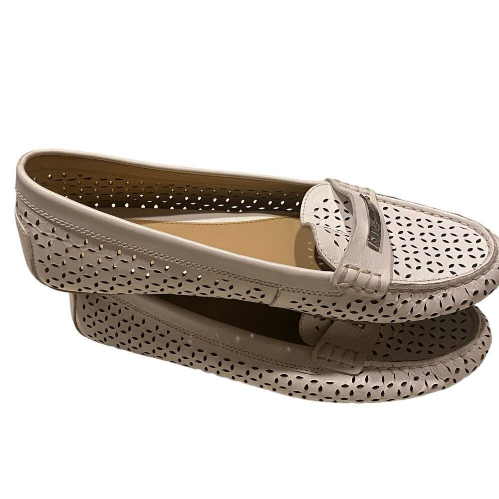 MICHAEL KORS Women's Loafers, White Leather Upper, Rubber Outsole, 9.5, Flats - Picture 9 of 10